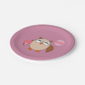 Aangepaste Leeftijd Verjaardag Uil Papier Party Bo Papieren Bordje (Gekanteld)