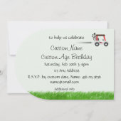 Aangepaste leeftijd verjaardag voor golfliefhebber kaart (Achterkant)