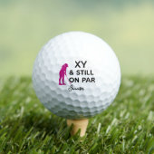 Aangepaste Leeftijd Vrouwen Golfer Grappig Geperso Golfballen (Insitu Shirt)