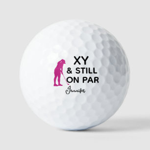 Aangepaste Leeftijd Vrouwen Golfer Grappig Geperso Golfballen