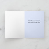 Aangepaste leeftijdsnaam blauwe retro verjaardag kaart (Binnen)