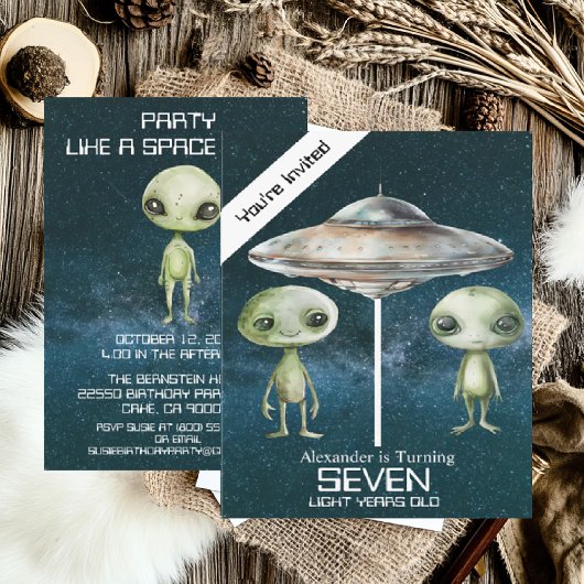 Aangepaste leeftijdsruimte Buitenaardse Alien Verj Kaart