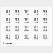 Aangepaste Leeftijdsvergelijking Grappige Geperson Ronde Sticker (Vel)