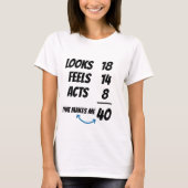 Aangepaste Leeftijdsvergelijking Grappige Geperson T-shirt (Voorkant)