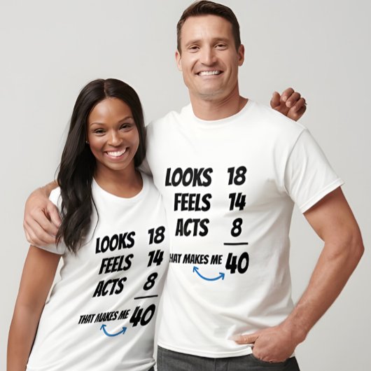 Aangepaste Leeftijdsvergelijking Grappige Geperson T-shirt