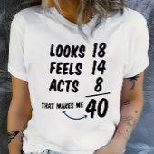 Aangepaste Leeftijdsvergelijking Grappige Geperson T-shirt