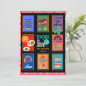 Aangepaste leerkracht bedankkaartje brief citaten  kaart (Staand voorkant)