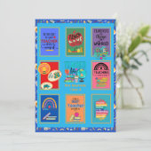 Aangepaste leerkracht dank je kaart brief citaten  (Staand voorkant)