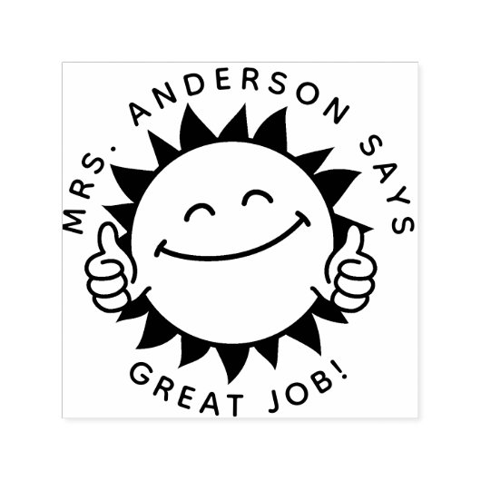 Aangepaste leerkracht Gift Stamp terug naar school Zelfinktende Stempel (Design)