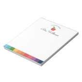 Aangepaste leerkracht voor kleurrijke Apple-leerli Notitieblok (Linkerzijde)