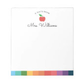 Aangepaste leerkracht voor kleurrijke Apple-leerli Notitieblok (Voorkant)