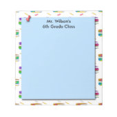 Aangepaste leerkrachten boeken Notitieblok blauw p (Voorkant)