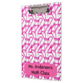 Aangepaste leerkrachten Roze Wiskunde-gereedschapp Klembord (Links)