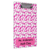 Aangepaste leerkrachten Roze Wiskunde-gereedschapp Klembord (Rechts)