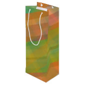 Aangepaste leerling-Apple met Waterverf Stripes Wijn Cadeautas (Achterkant Gekanteld)