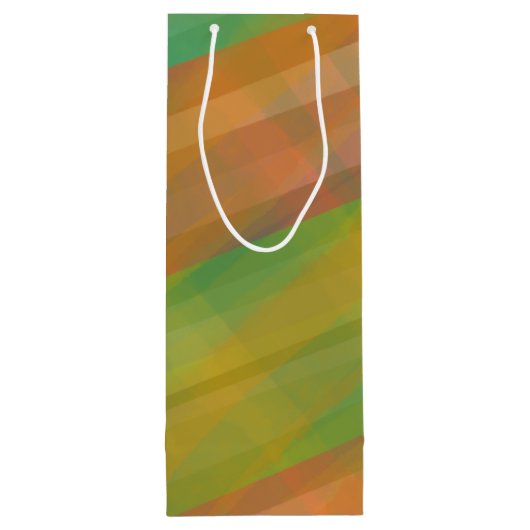 Aangepaste leerling-Apple met Waterverf Stripes Wijn Cadeautas (Achterkant)