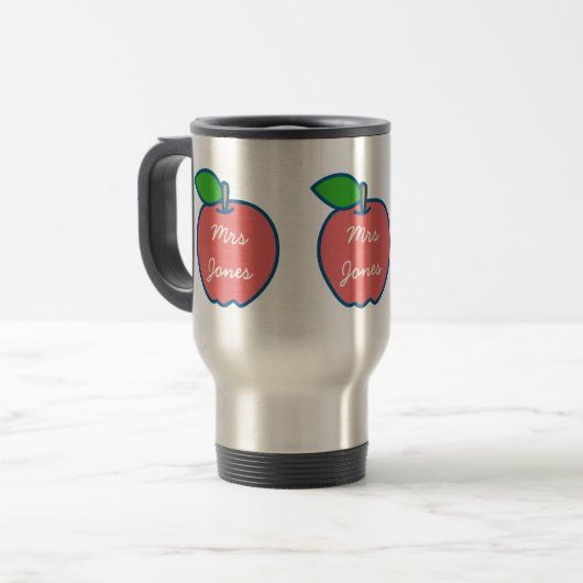 Aangepaste leerling Travel Mug Elke naam Reisbeker (Voorkant links)