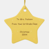 Aangepaste leerlingenboeken en Apple Keramisch Ornament (Achterkant)