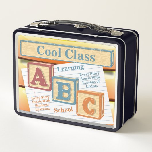 Aangepaste leerschool ABC Metaal Lunchbox (Achterkant)