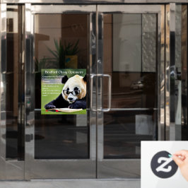 Aangepaste lees panda optometrie kantoor voordeur raamsticker