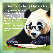 Aangepaste lees panda optometrie kantoor voorzijde raamsticker (Vel 3)