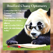 Aangepaste leesbril panda optometrie kantoor voorz raamsticker (Vel 2)