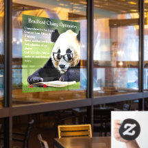 Aangepaste leesbril panda optometrie kantoor voorz