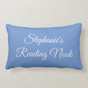 Aangepaste leeskussen, elegant en  blauw kussen