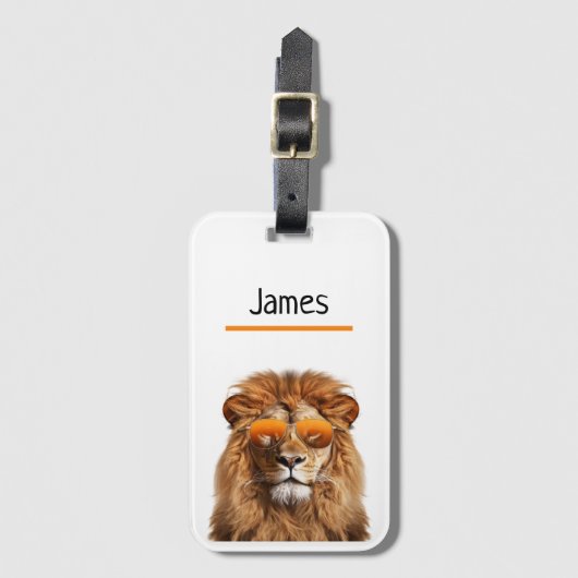 Aangepaste leeuw bagagelabel (Voorkant (verticaal))