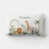 Aangepaste Leeuw Giraffe en Olifant Jungle Kussen (Achterkant)