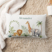 Aangepaste Leeuw Giraffe en Olifant Jungle Kussen (Deken)