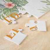 Aangepaste Leeuw Giraffe en Olifant Jungle Legpuzzel (Zijkant)