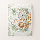 Aangepaste Leeuw Giraffe en Olifant Jungle Legpuzzel (Verticaal)