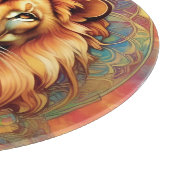 Aangepaste leeuw glas snijplank (Hoek)