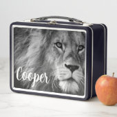 Aangepaste Leeuw Personaliseer Naam Foto Lunch Box (In situ)