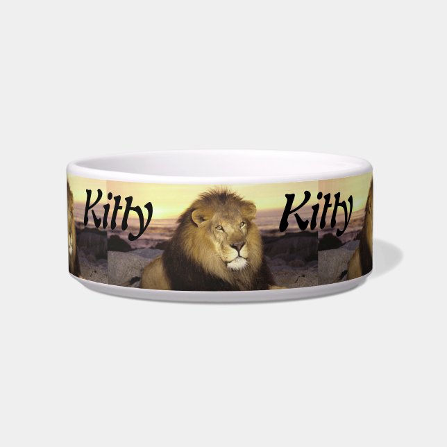 Aangepaste leeuwenkast Dish Voerbakje (Voorkant)