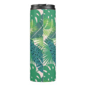 Aangepaste lef-patroonmonogram tumbler thermosbeker (Achterkant)