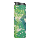 Aangepaste lef-patroonmonogram tumbler thermosbeker (Geroteerd rechts)