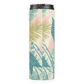 Aangepaste lef-patroonmonogram tumbler thermosbeker (Achterkant)