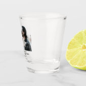 Aangepaste legant-kalligrafie foto-bruiloft shot glas (Rechts)