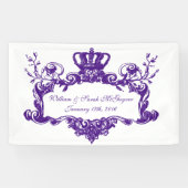 Aangepaste legant Regal Wedding Banner (Horizontaal)