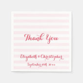 Aangepaste legante bruiloft Hartelijk dank voor ro Servet (Voorkant)