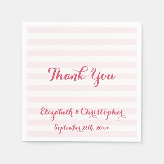Aangepaste legante bruiloft Hartelijk dank voor ro Servet (Voorkant)