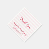 Aangepaste legante bruiloft Hartelijk dank voor ro Servet (Hoek)