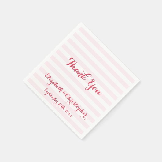 Aangepaste legante bruiloft Hartelijk dank voor ro Servet (Hoek)