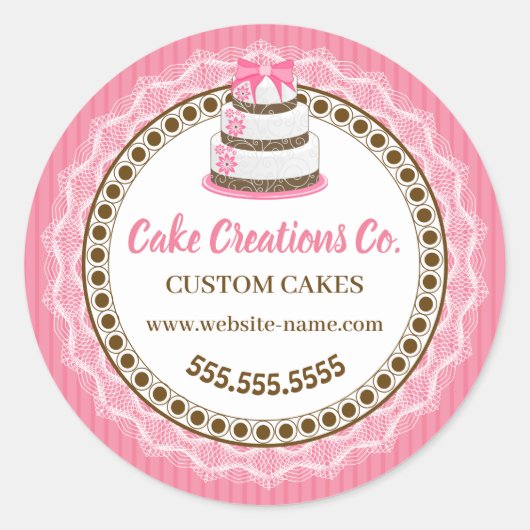 Aangepaste legante verpakking Classic Round Sticke Ronde Sticker (Voorkant)