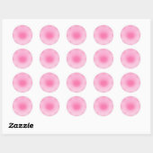Aangepaste lege blush roze trendy sjabloon klassie ronde sticker (Vel)