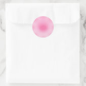 Aangepaste lege blush roze trendy sjabloon klassie ronde sticker (Tas)