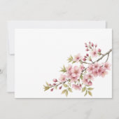 Aangepaste lege kersenbloesem bloemmotief save the date (Voorkant)