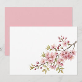 Aangepaste lege kersenbloesem bloemmotief save the date